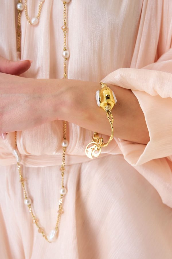 Brazalete Artesanal con Perla Barroca