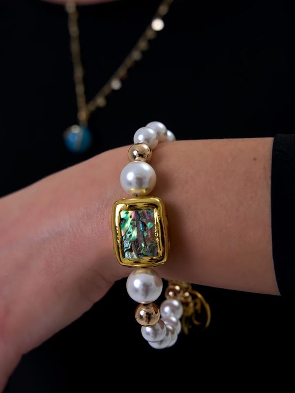 Brazalete de Perlas Australianas Blancas
