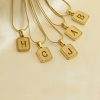 Collar Letra Gold Para Hombre