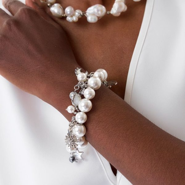 Brazalete Místic Pearls White Silver
