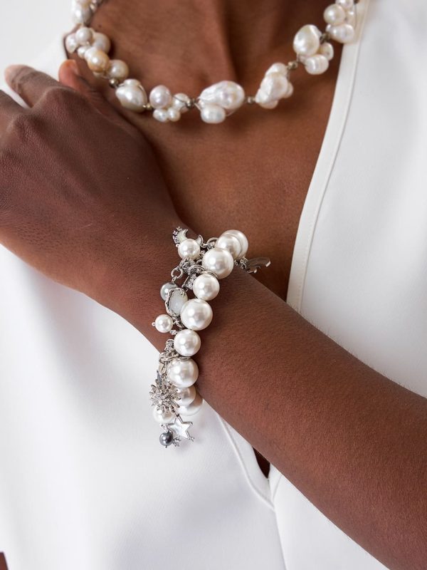 Brazalete Místic Pearls White Silver