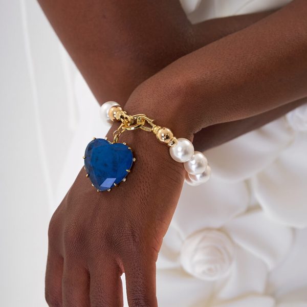 Corazón Del Mar Azul Oscuro Gold