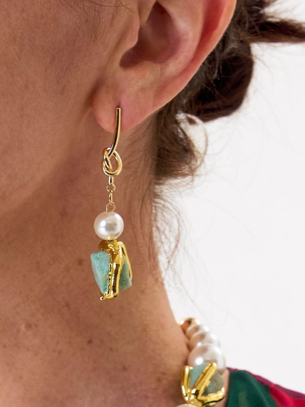 Pendientes Citrino Pearls Gold Pendientes Citrino Pearls Gold
