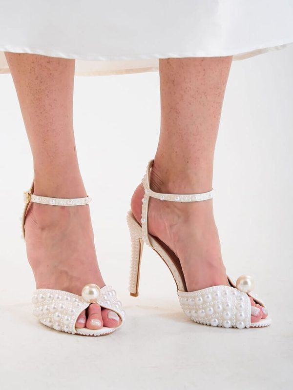 Tacones blancos Multi Perlas (5) Tacones Multi Perlas