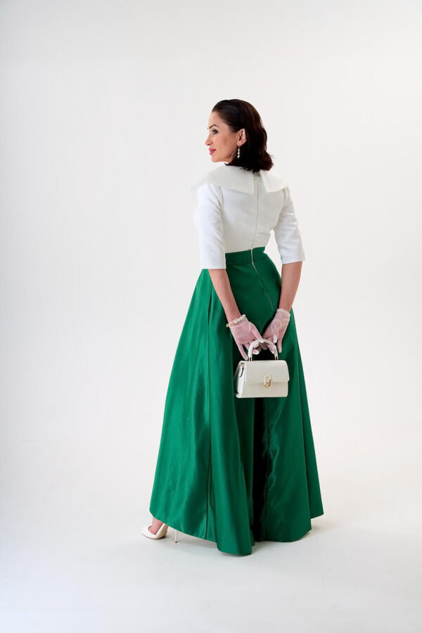 Vestido Blanco y Verde - Imagen 3