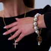 Brazalete Artesanal con Perlas Blancas (3) Brazalete Artesanal con Perlas Blancas