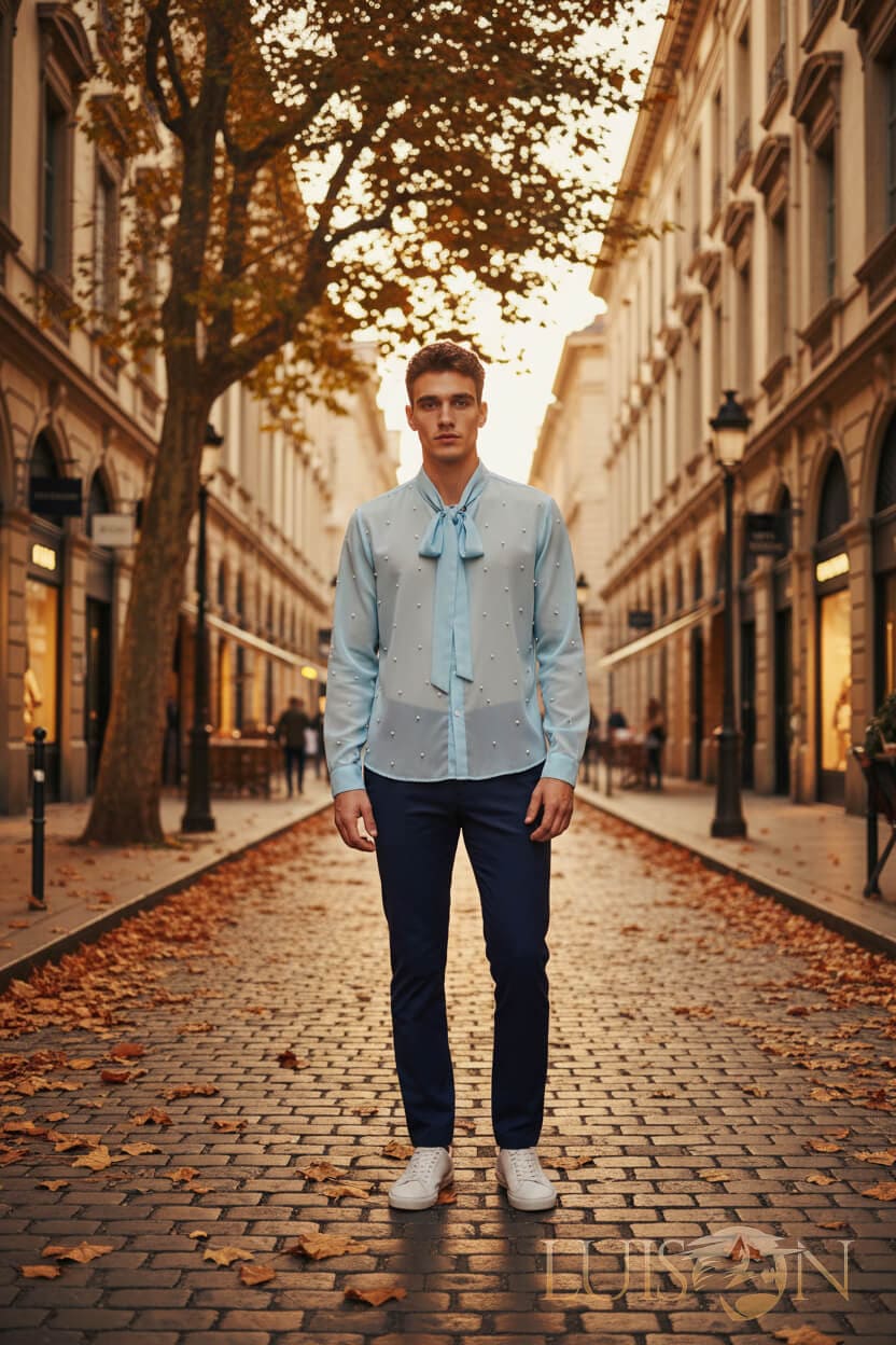 Camisa Perl Azul - Imagen 3