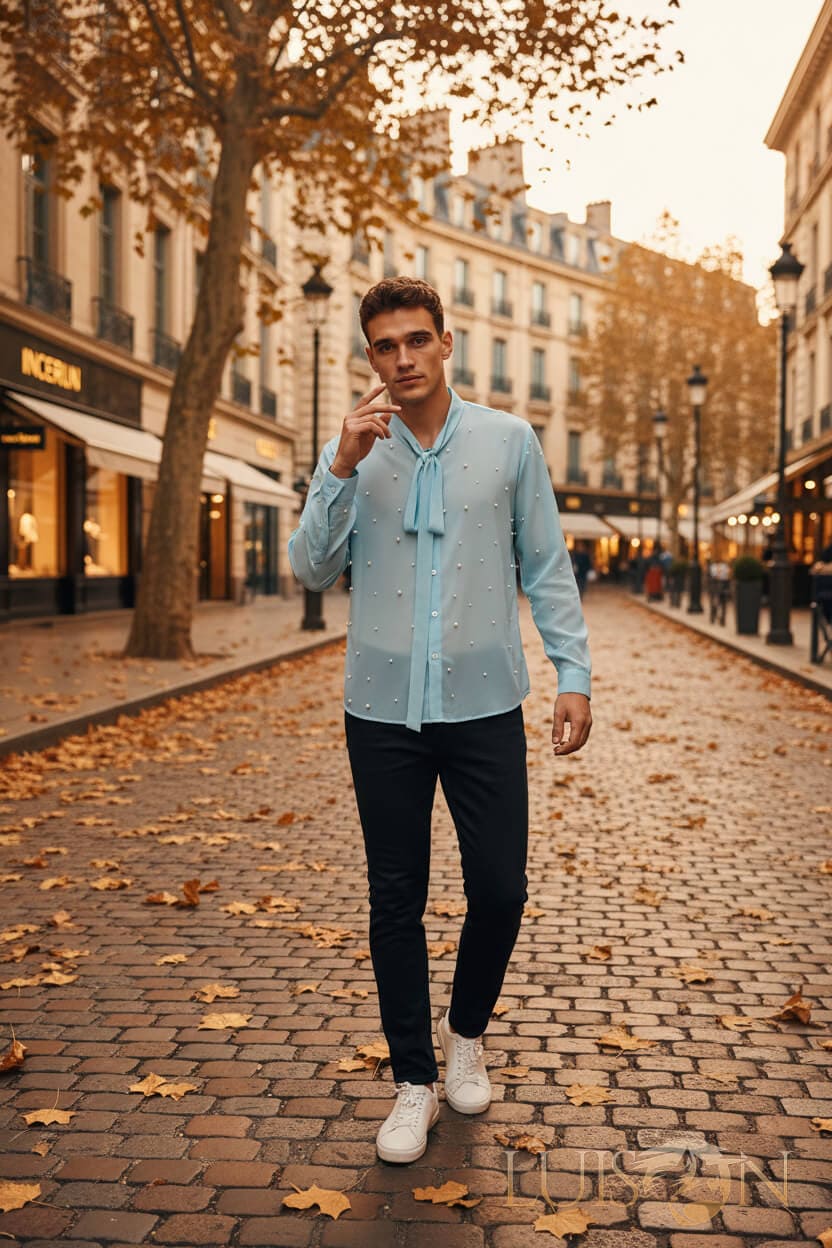 Camisa Perl Azul - Imagen 2