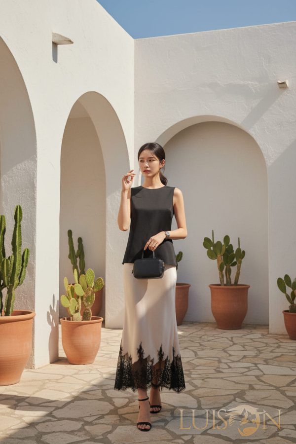 Falda Midid Beige - Imagen 3