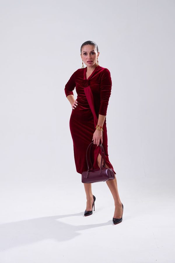Vestido Eveli (1) Vestido Eveli Bordo