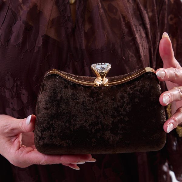 bolso Dalí de mano terciopelo