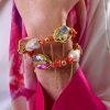 Brazalete Doble Pink Marine Gold (1) Brazalete Doble Pink Marine Gold