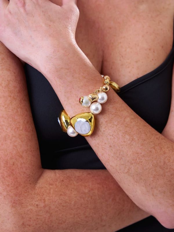 Brazalete Unisex Corazón de Perla