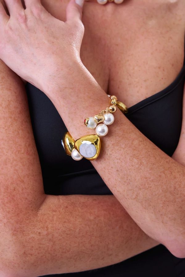 Brazalete Unisex Corazón de Perla