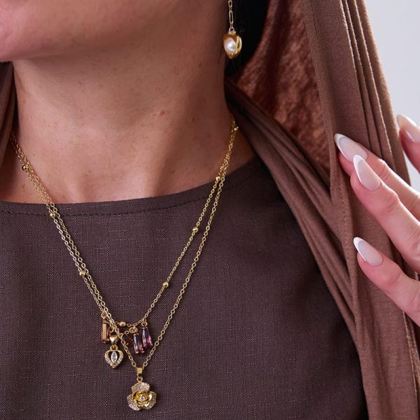 Conjunto de Collares Unisex Lágrimas de Otoño