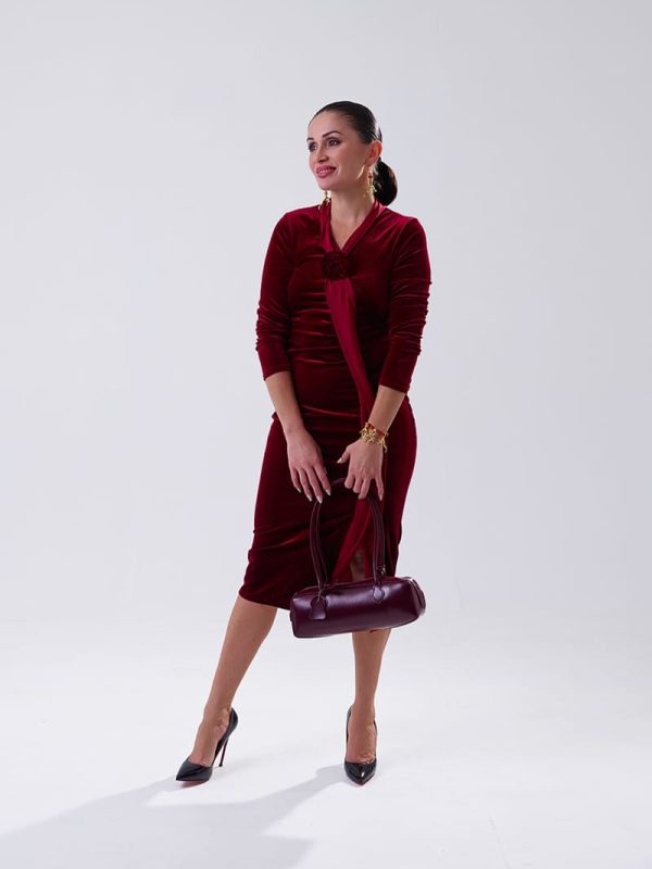 Vestido Eveli Bordo