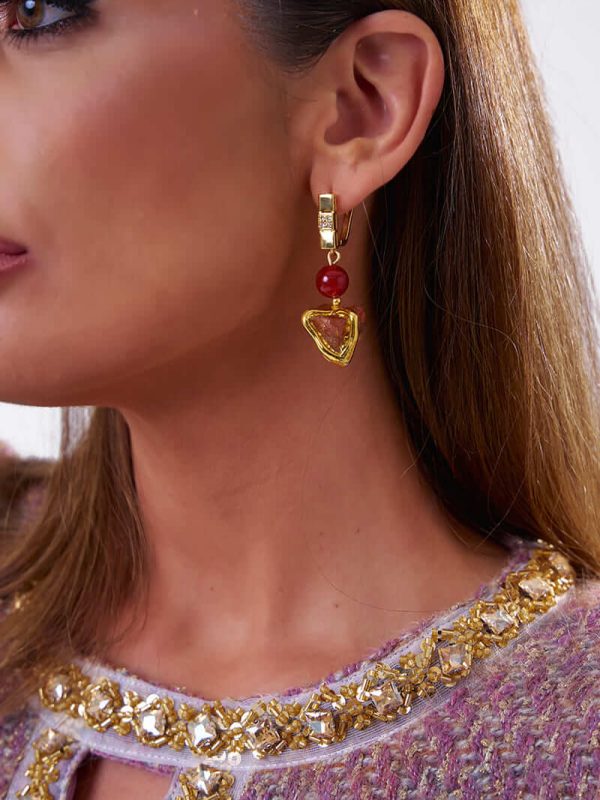 Pendientes Jade Marino Gold (2) Pendientes Jade Marino Gold