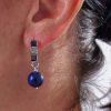 Pendientes Unisex Lapislázuli Silver Pendientes Unisex Lapislázuli Silver