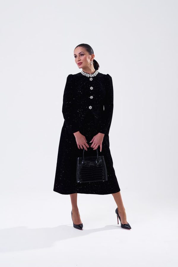 Vestido Estrella Negra (2) vestido Estrella negro terciopelo mujer